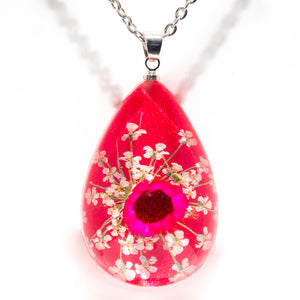 Flower Necklace Orb Bea Pink-White