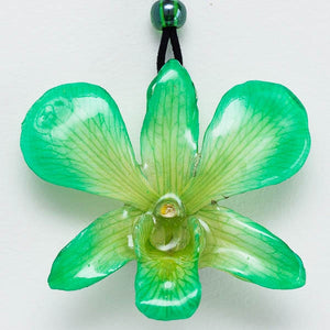 Flower Necklace Green Dendrobium Orchid