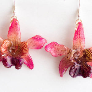 Flower Earrings Pink Miky Orchid Earrings