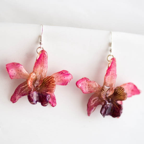 Flower Earrings Pink Miky Orchid Earrings