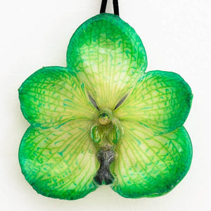 Flower Necklace Green Vanda Orchid