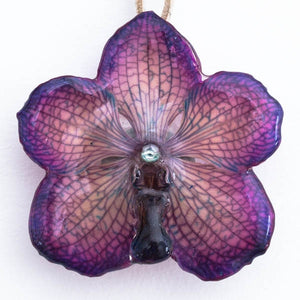 Purple Vanda Orchid Necklace