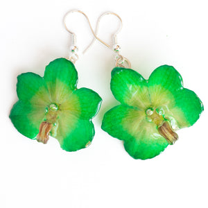 Flower Earrings Green Vasco orchid earrings