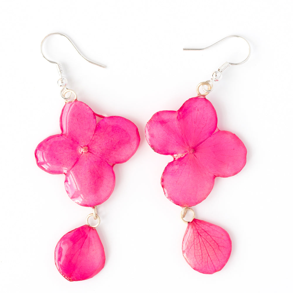 Free Pink Hydrangea Earrings