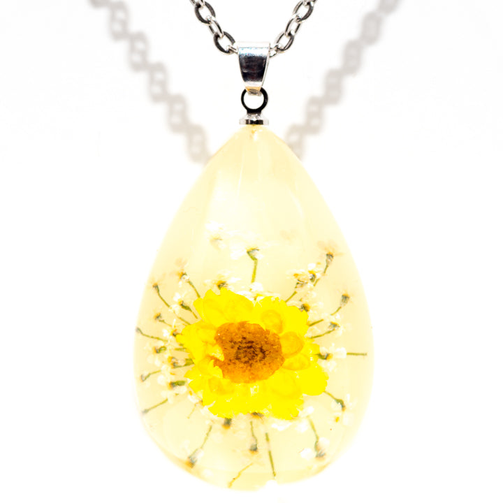 Flower Necklace Orb Bea Yellow Daisy