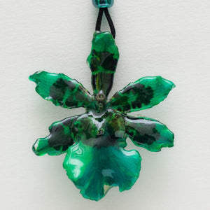 Flower Necklace Green Tiger Orchid