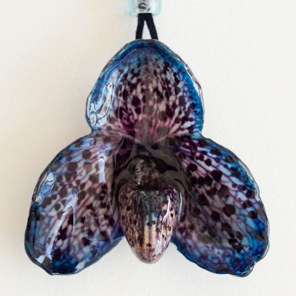 Flower Necklace Blue-Purple Paph Bellatulum Orchid