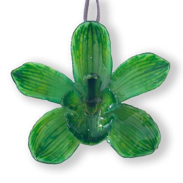 Flower Necklace Green Cymbidium Orchid