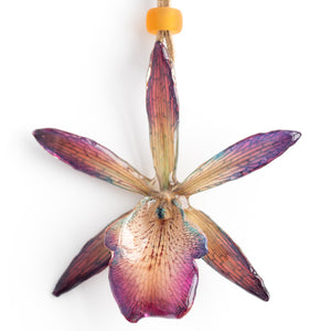 Purple Cattleya Orchid Necklace