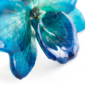 Blue Nobile Orchid pin.