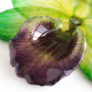 Green Purple Nobile Orchid pin.