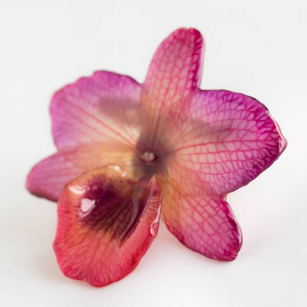 Purple Pink Nobile Orchid pin.