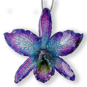 Purple-Blue Nobile Orchid necklace