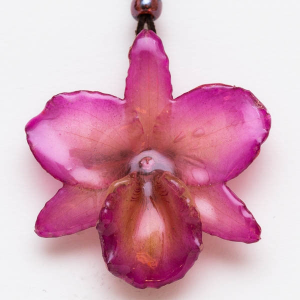 small light purple Nobile Orchid necklace