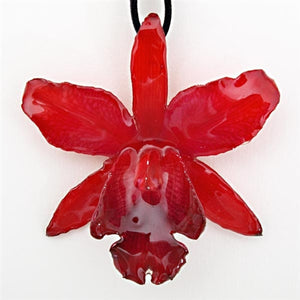 Red Cattleya Orchid Necklace