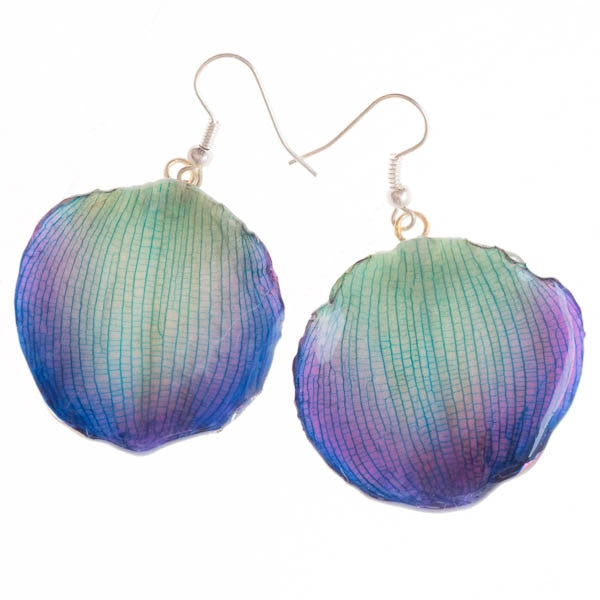 Purple-Blue Lotus of Paradise Petal Earrings