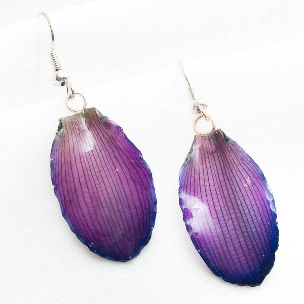 Purple Lotus of Paradise Petal Earrings