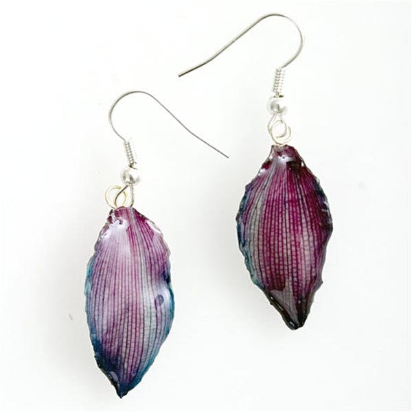 Purple Lotus of Paradise Petal Earrings