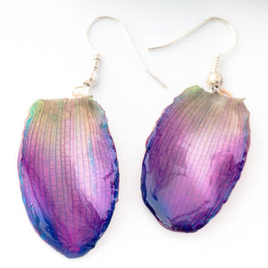 Purple Lotus of Paradise Petal Earrings