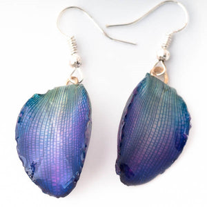 Purple-Blue Lotus of Paradise Petal Earrings