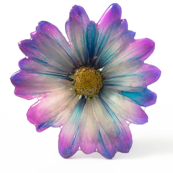 Purple-Blue Chrysanthemum Pin.