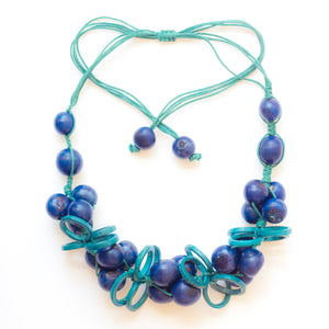 Dark Blue Tagua Necklace