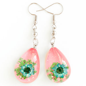 Earrings Blue-Green-Pink Orb Bea Earrings