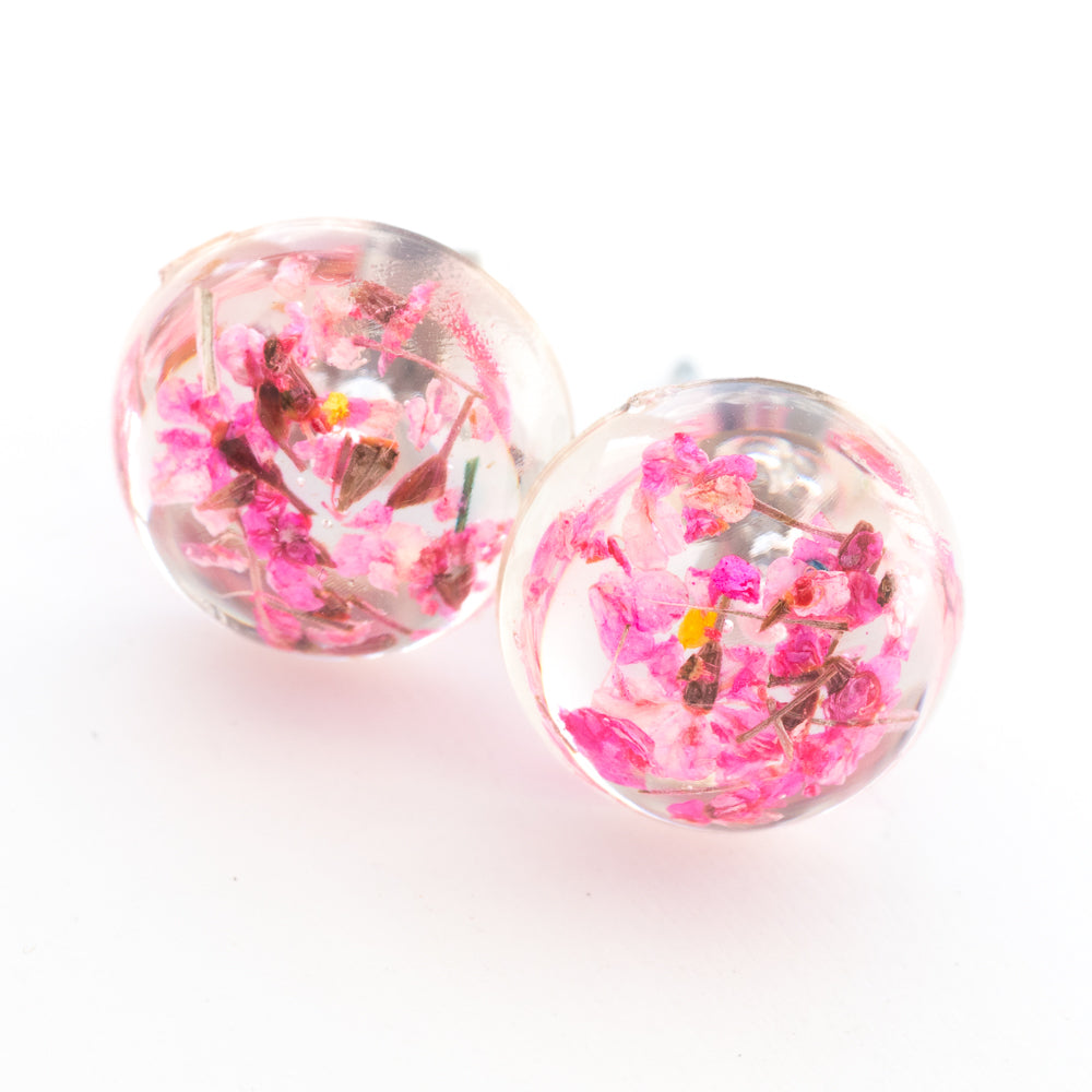 ORB STUDS – Hanami Real Flower Jewelry