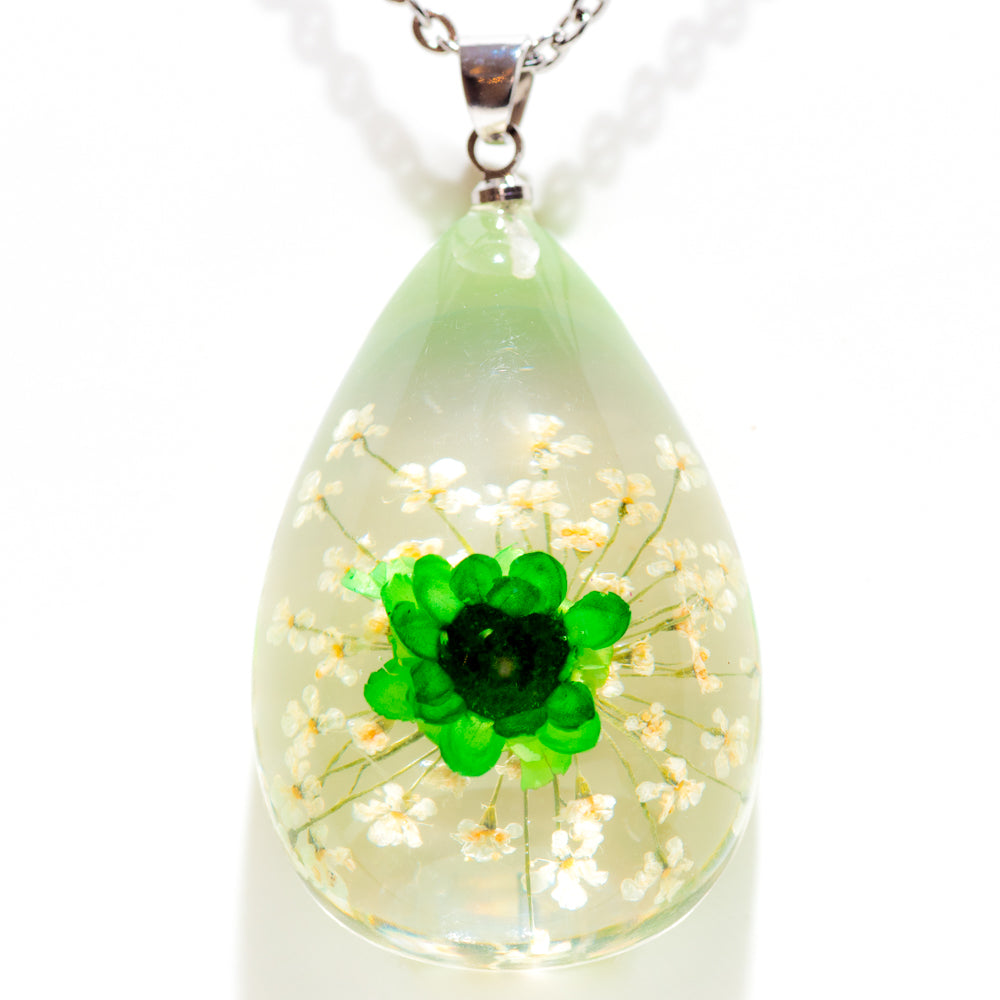 Flower Necklace Orb Bea Green