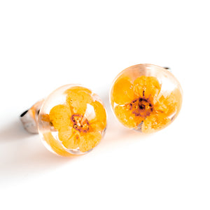 Earrings Orange Orb Stud Earrings