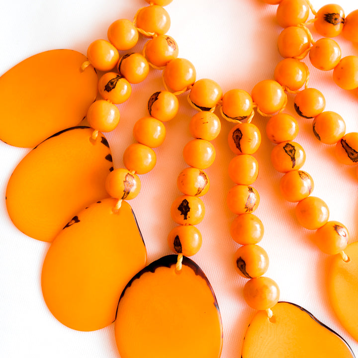 Orange Tagua Necklace