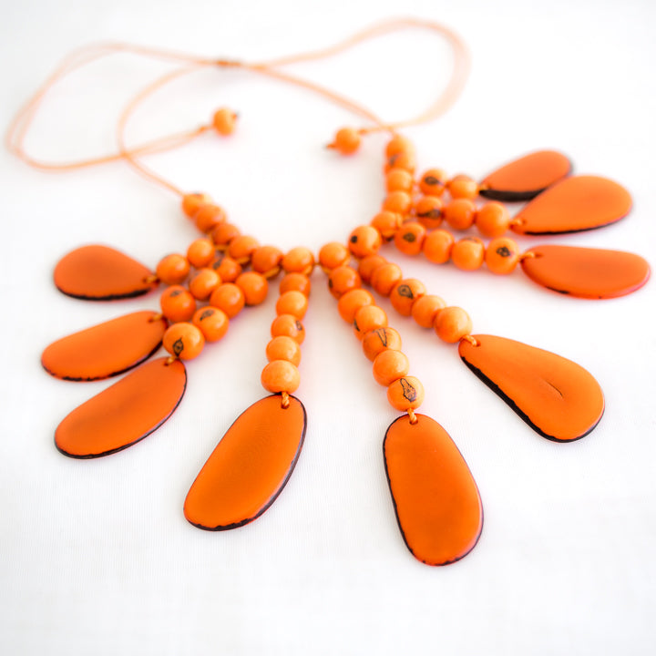 Orange Tagua Necklace